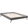 Loryn Fabric Queen Bed Frame with Round Splayed Legs by Modway| Gray
