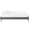 Loryn Fabric Queen Bed Frame with Round Splayed Legs by Modway| Gray