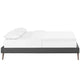 Loryn Fabric Queen Bed Frame with Round Splayed Legs by Modway| Gray