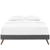 Loryn Fabric Queen Bed Frame with Round Splayed Legs by Modway| Gray