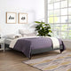 Loryn Fabric Queen Bed Frame with Round Splayed Legs by Modway| Gray