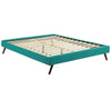 Loryn Fabric King Bed Frame with Round Splayed Legs by Modway| Blue