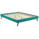 Loryn Fabric King Bed Frame with Round Splayed Legs by Modway| Blue