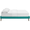 Loryn Fabric King Bed Frame with Round Splayed Legs by Modway| Blue
