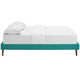 Loryn Fabric King Bed Frame with Round Splayed Legs by Modway| Blue
