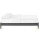 Tessie Fabric Full Bed Frame with Squared Tapered Legs by Modway| Gray