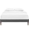 Tessie Fabric Full Bed Frame with Squared Tapered Legs by Modway| Gray