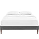Tessie Fabric Full Bed Frame with Squared Tapered Legs by Modway| Gray