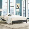 Tessie Fabric Full Bed Frame with Squared Tapered Legs by Modway| Gray