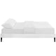 Tessie Vinyl Queen Bed Frame with Squared Tapered Legs by Modway| White