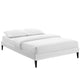 Tessie Vinyl Queen Bed Frame with Squared Tapered Legs by Modway| White