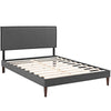Amaris Fabric Full Platform Bed with Squared Tapered Legs by Modway| Gray