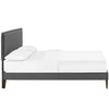 Amaris Fabric Full Platform Bed with Squared Tapered Legs by Modway| Gray