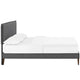 Amaris Fabric Full Platform Bed with Squared Tapered Legs by Modway| Gray