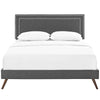 Modway Virginia Upholstered Queen Platform Bed Frame With Splayed Legs in Gray MDY-MOD-5915-GRY