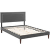 Modway Virginia Upholstered Queen Platform Bed Frame With Tapered Legs in Gray MDY-MOD-5923-GRY