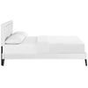 Modway Ruthie Faux Leather Upholstered Full Platform Bed Frame in White With Splayed Legs MDY-MOD-5928-WHI