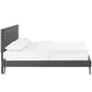 Modway Ruthie Fabric Upholstered Queen Platform Bed Frame in Gray With Splayed Legs MDY-MOD-5931-GRY