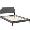 Modway Corene Fabric Upholstered Full Platform Bed Frame With Tapered Legs in Gray MDY-MOD-5953-GRY