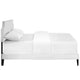 Corene Vinyl Queen Platform Bed with Squared Tapered Legs by Modway| White