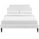Corene Vinyl Queen Platform Bed with Squared Tapered Legs by Modway| White