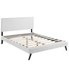 Modway Macie Faux Leather Upholstered Full Platform Bed Frame With Splayed Legs in White MDY-MOD-5960-WHI