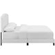 Amelia Faux Leather King Bed by Modway| White