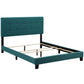 Modway Amira Tufted Fabric Upholstered Full Bed Frame With Headboard In Teal MDY-MOD-6000-TEA