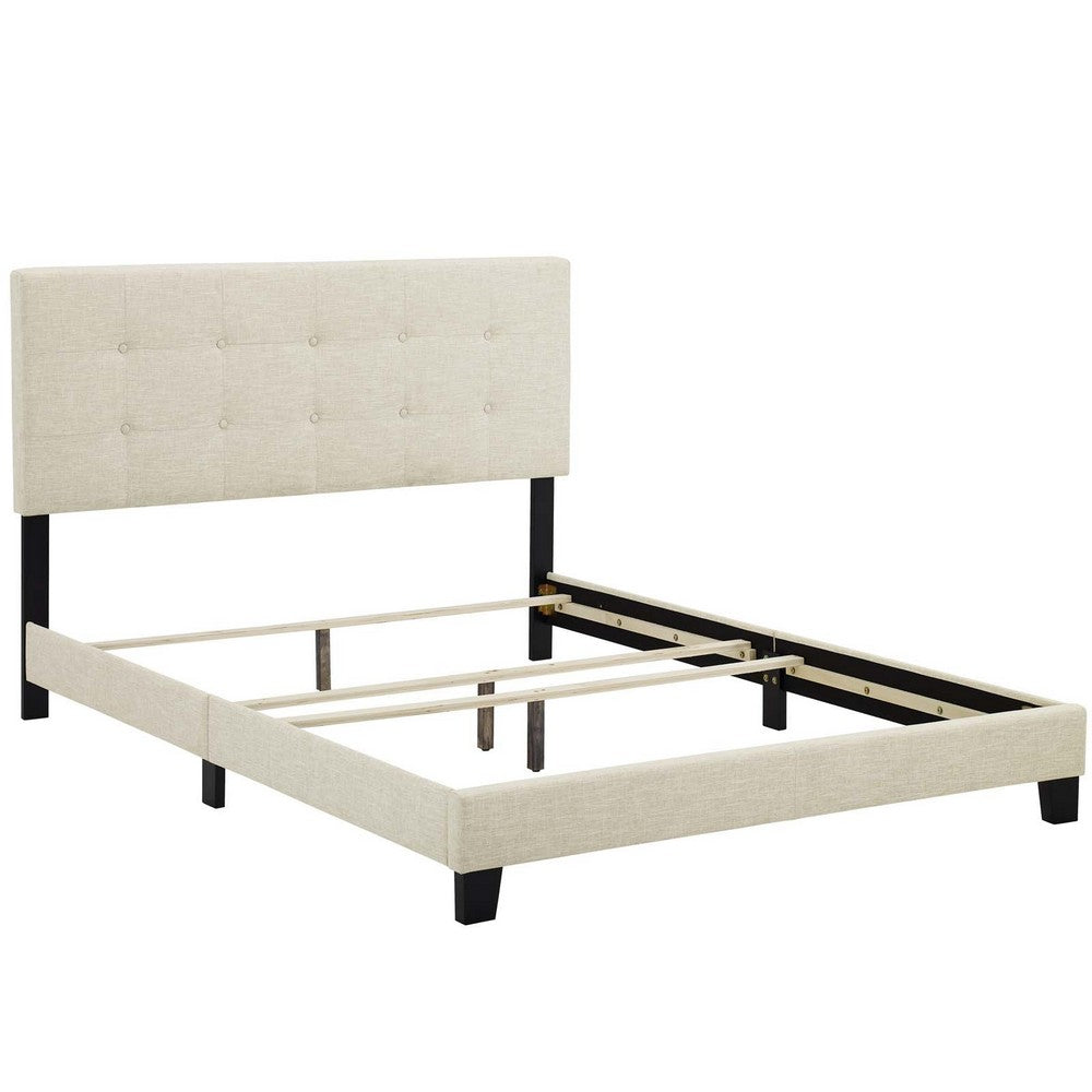 Amira Queen Upholstered Fabric Bed - No Shipping Charges
