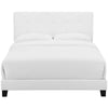 Modway Amira Tufted Fabric Upholstered King Bed Frame With Headboard In White MDY-MOD-6002-WHI