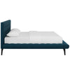Julia Biscuit Tufted Upholstered Fabric Queen Platform Bed by Modway| Blue