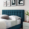 Modway Julia Tufted Fabric Upholstered Queen Platform Bed in Blue MDY-MOD-6007-BLU