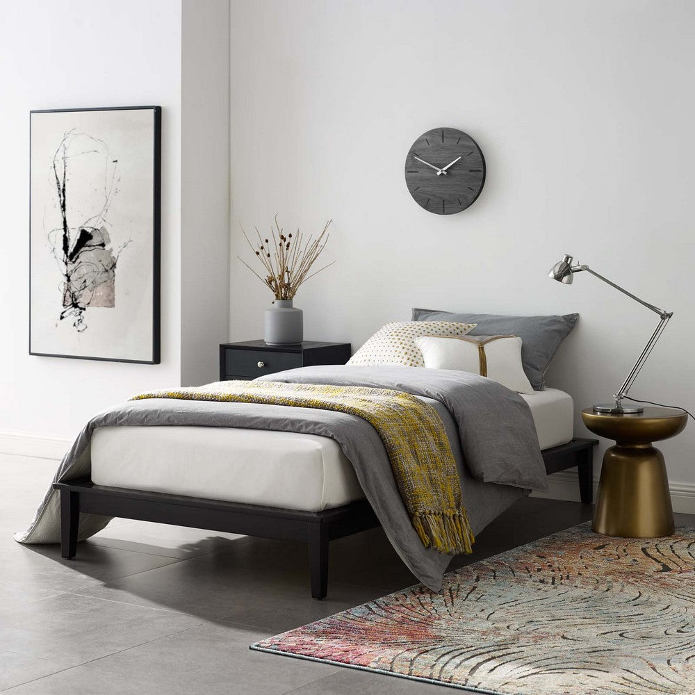 Lodge Wood Twin Platform Bed Frame by Modway| Brown