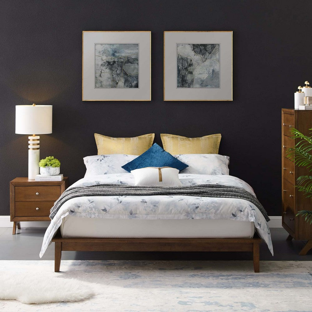 Lodge Wood Queen Platform Bed Frame by Modway| Brown