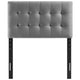 Modway Lily Biscuit Tufted Twin Performance Velvet Headboard Gray