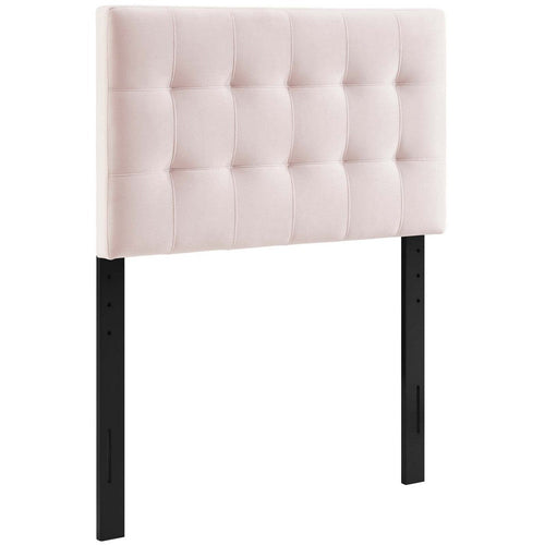 Modway Lily Biscuit Tufted Twin Performance Velvet Headboard, Pink