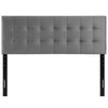 Modway Lily Biscuit Tufted Full Performance Velvet Headboard Gray
