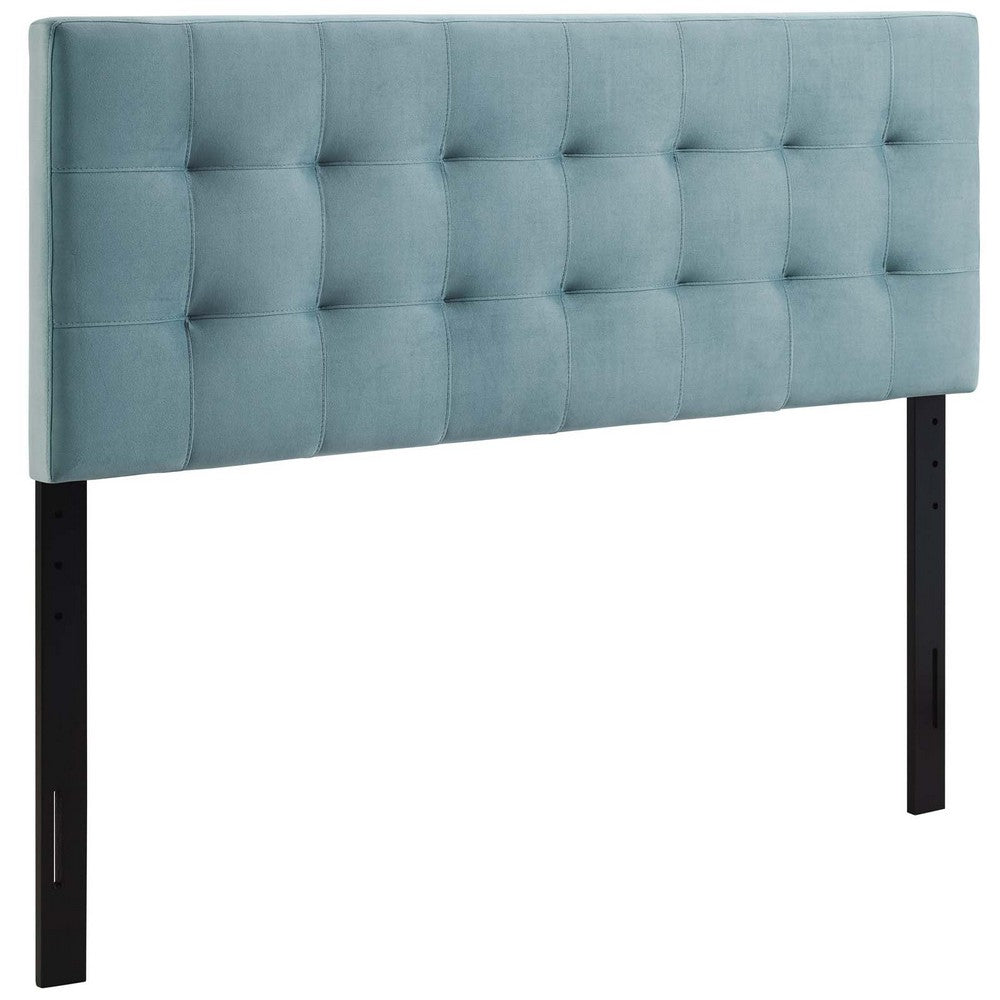 Lily Queen Biscuit Tufted Performance Velvet Headboard By Casagear Home