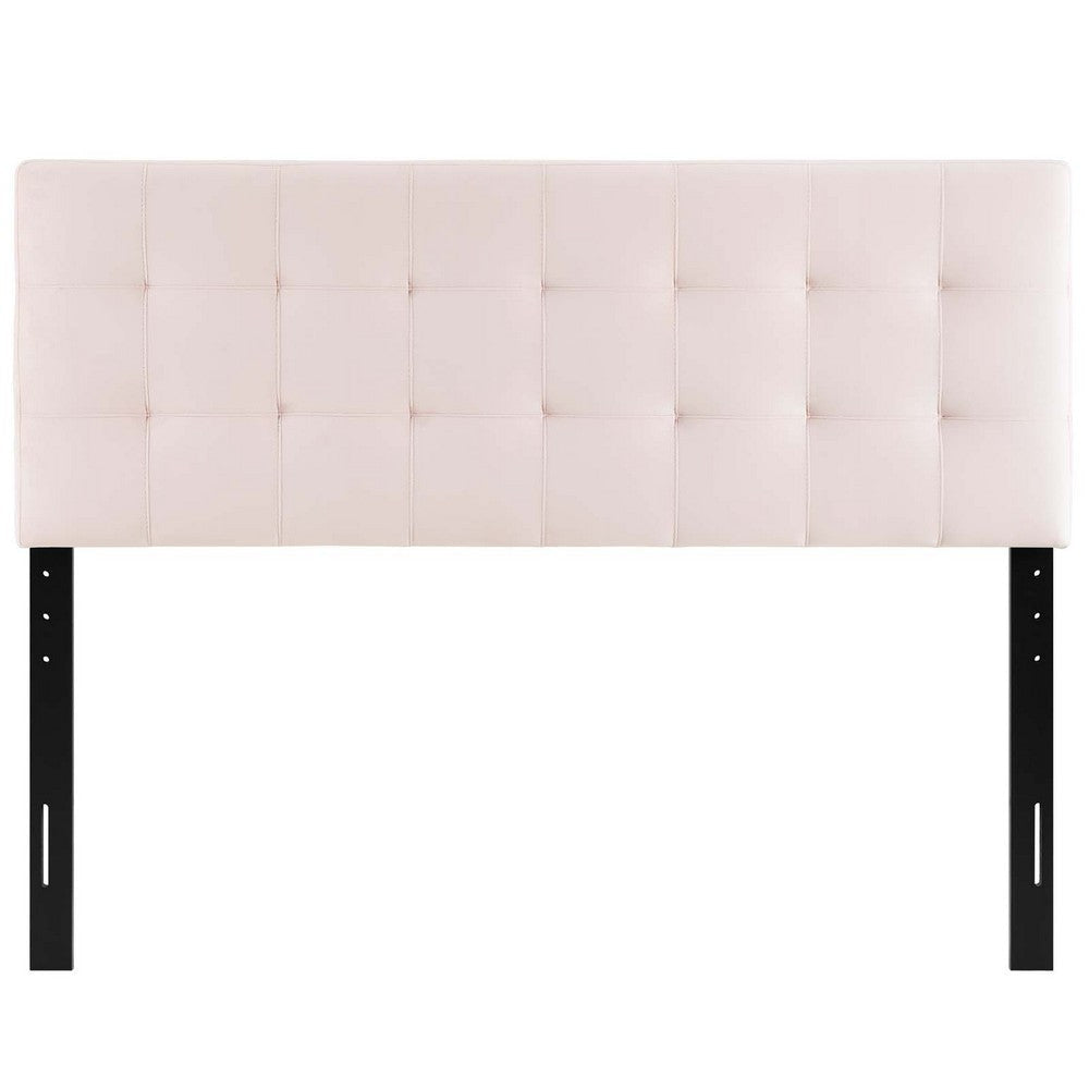 Modway Lily Queen Biscuit Tufted Performance Velvet Headboard Pink MDY-MOD-6120-PNK