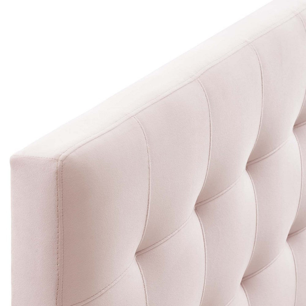 Modway Lily Queen Biscuit Tufted Performance Velvet Headboard Pink MDY-MOD-6120-PNK