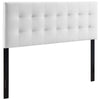 Modway Lily Queen Biscuit Tufted Performance Velvet Headboard, White