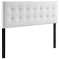 Modway MOD-6121 Lily King Biscuit Tufted Performance Velvet Headboard, White