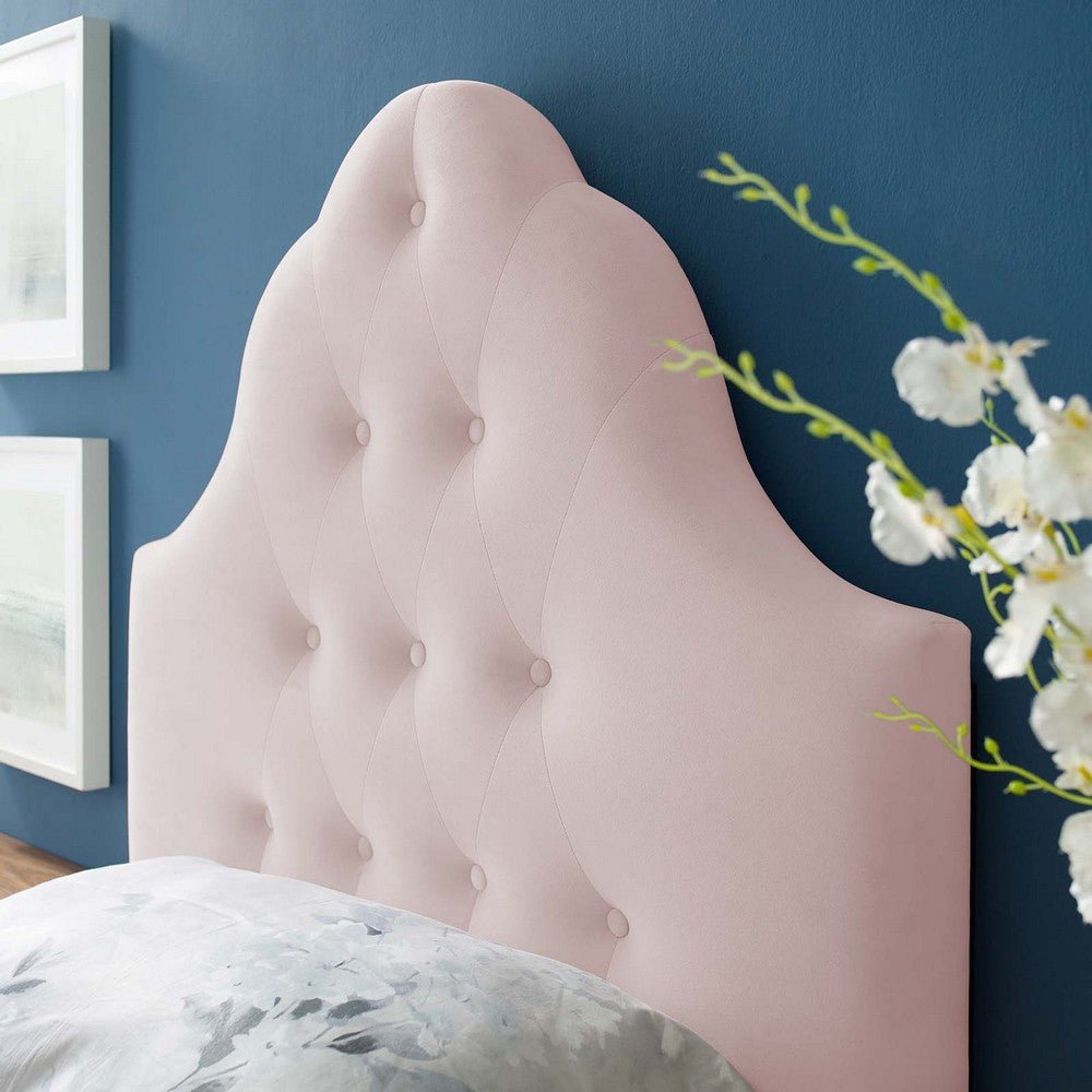 Modway Sovereign Twin Diamond Tufted Performance Velvet Headboard Pink