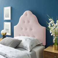 Modway Sovereign Twin Diamond Tufted Performance Velvet Headboard, Pink