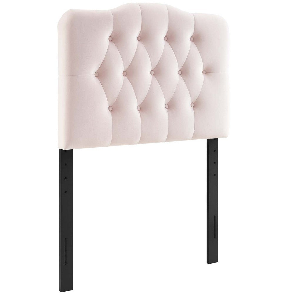 Modway Annabel Diamond Tufted Performance Velvet Twin Headboard in Pink MDY-MOD-6126-PNK
