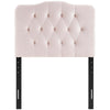 Modway Annabel Diamond Tufted Performance Velvet Twin Headboard in Pink MDY-MOD-6126-PNK