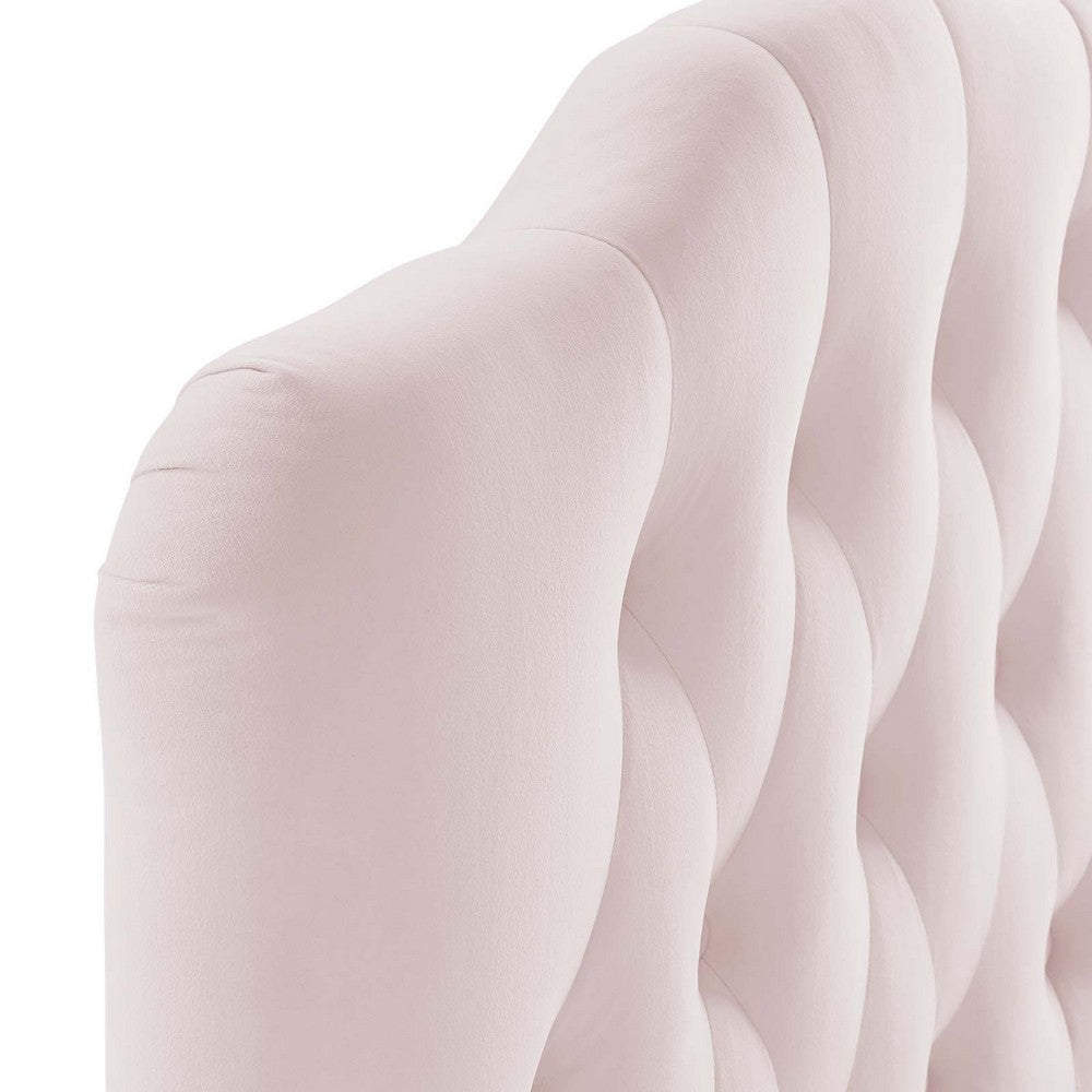 Modway Annabel Diamond Tufted Performance Velvet Twin Headboard in Pink MDY-MOD-6126-PNK