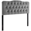 Modway Annabel Diamond Tufted Performance Velvet Queen Headboard in Gray MDY-MOD-6129-GRY