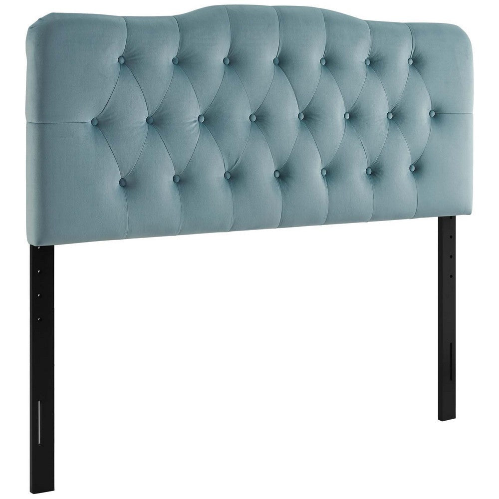 Annabel Queen Diamond Tufted Performance Velvet Headboard By Casagear Home