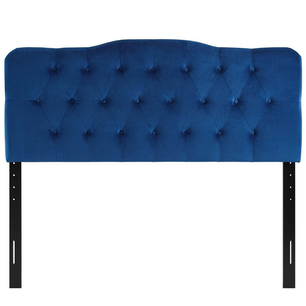 Annabel Queen Diamond Tufted Performance Velvet Headboard By Casagear Home MDY-MOD-6129-LBU